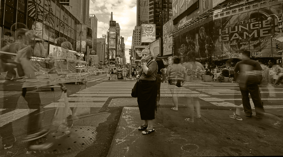 Lost in Times Square_sepia